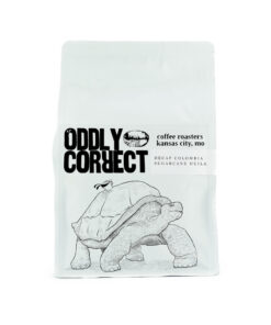 Oddly correct coffee bag decaf colombia